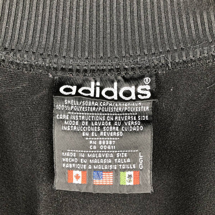 Vintage 80s-90'S Adidas Trefoil Logo Track Jacket, Men's Size L polyester black type Vintage Second Hand
