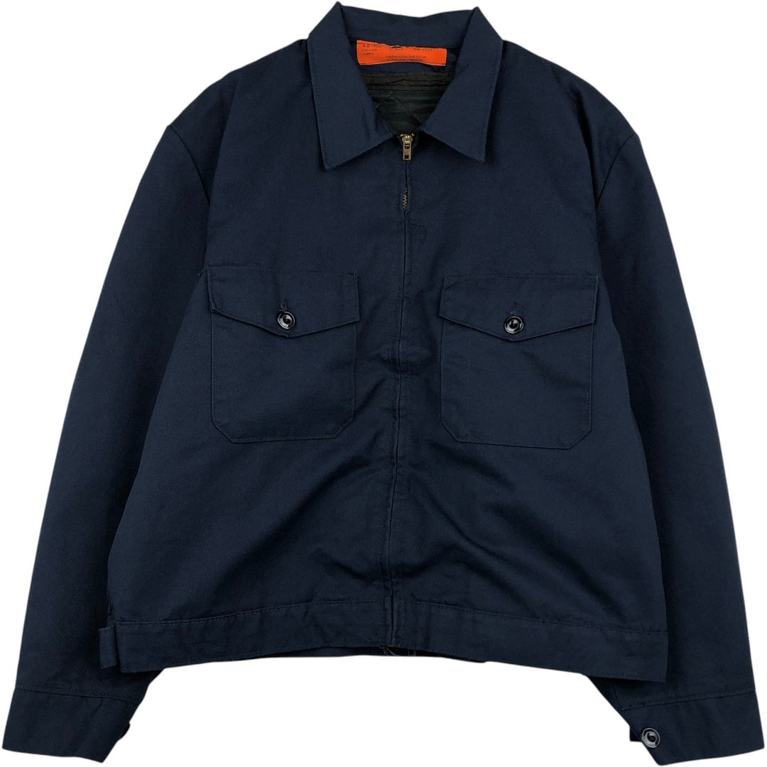 80s-90'S Red Kap padded work jacket, made in USA, men's size XL, vintage. polyester navy blue type Vintage Second Hand