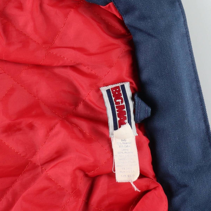 80s-90'S Penney's BIGMAC Padded Work Jacket, Made in USA, Men's Size L (approx.), Vintage polyester navy blue type Vintage Second Hand