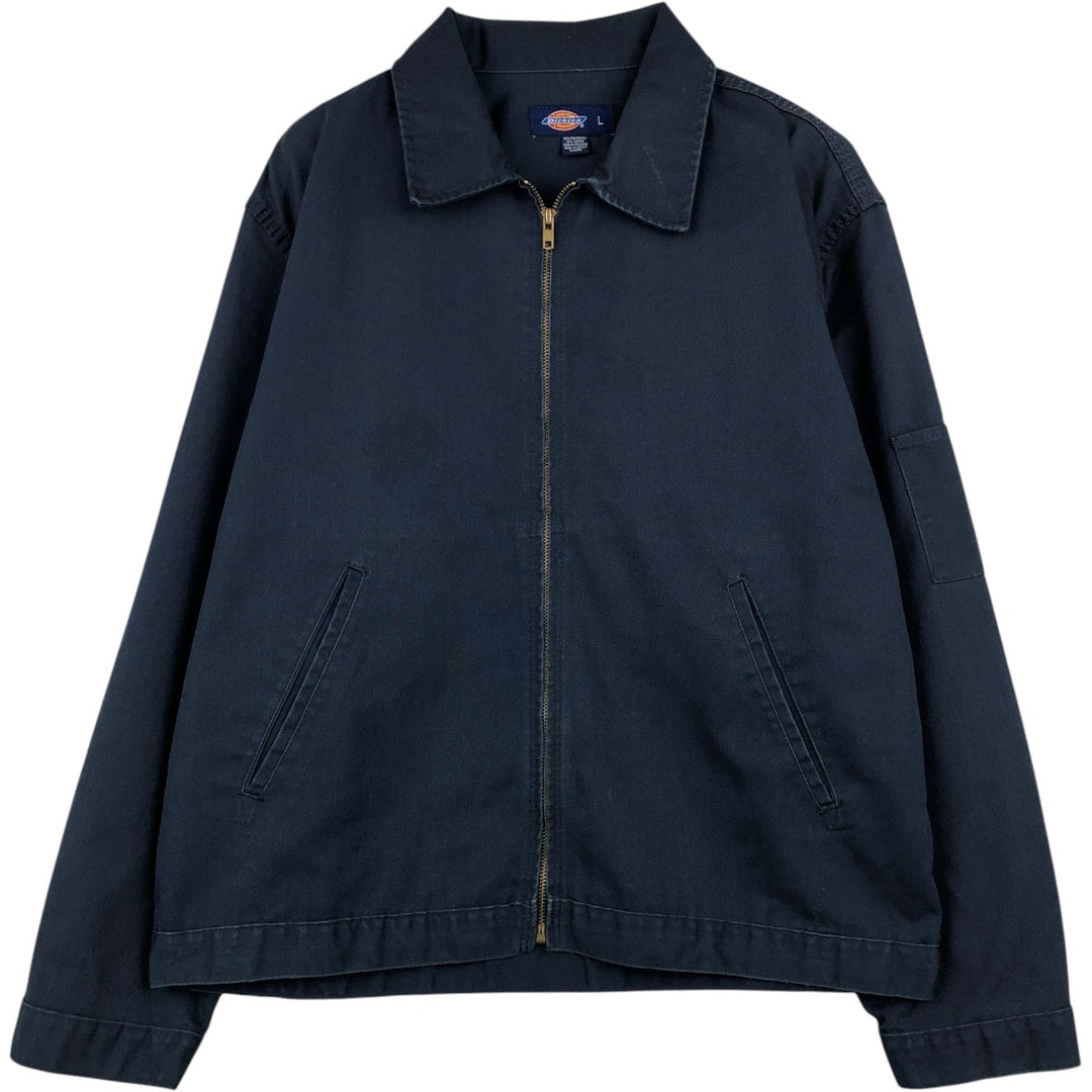 Dickies Eisenhower Jacket Work Jacket Men's Size L polyester navy blue type Vintage Second Hand