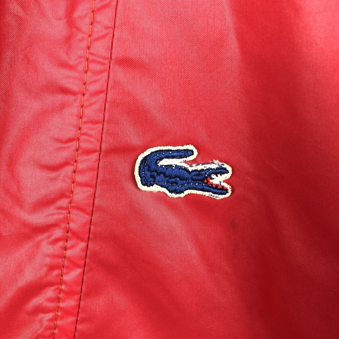 1970'S Lacoste IZOD Anorak Parka, Men's Size XL Nylon red type Vintage Second Hand