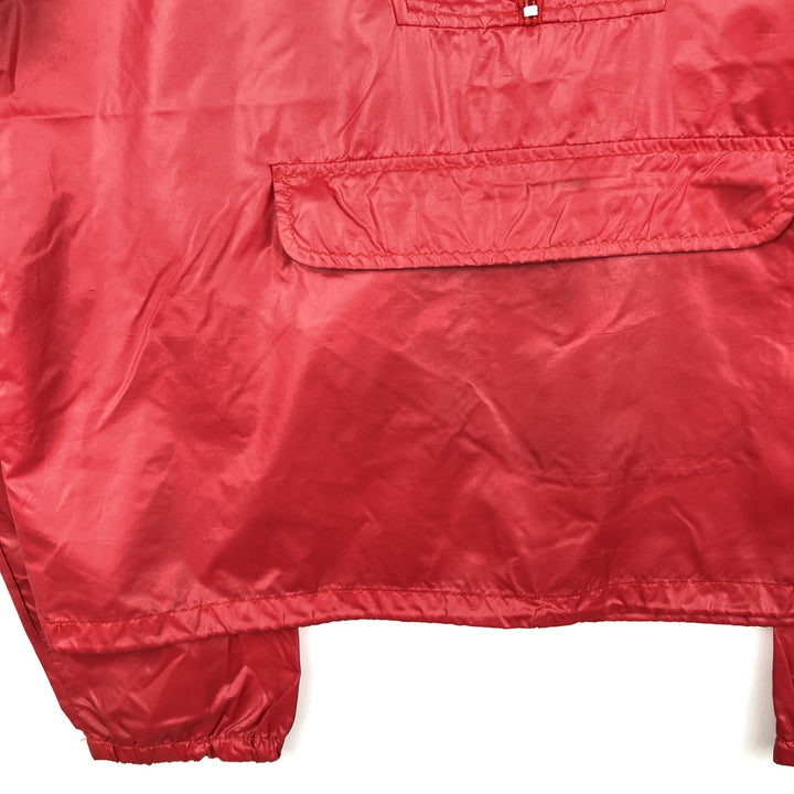 1970'S Lacoste IZOD Anorak Parka, Men's Size XL Nylon red type Vintage Second Hand