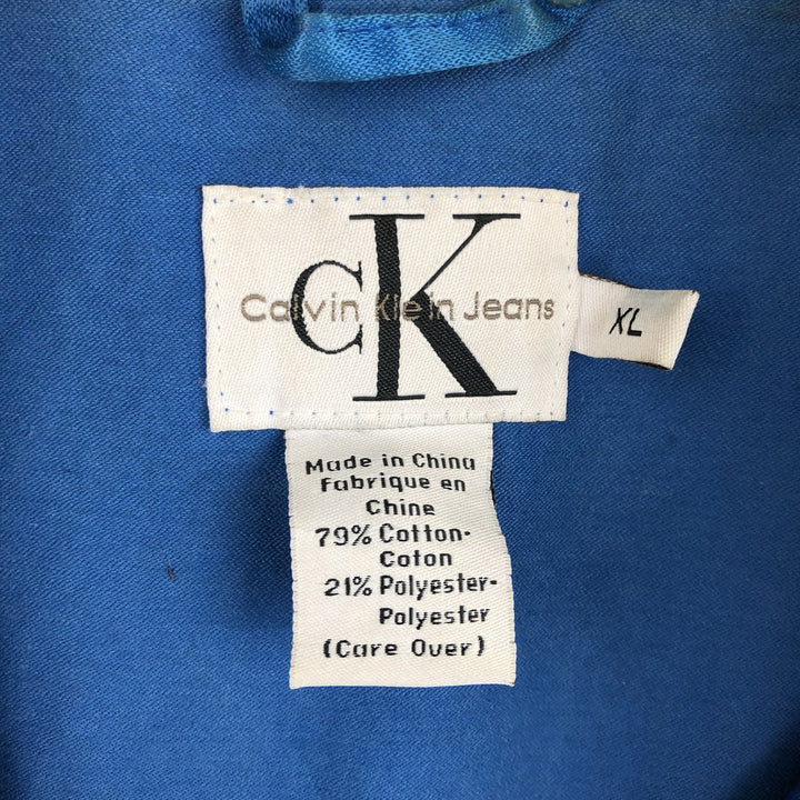 90s-00'S Calvin Klein Anorak Parka, Men's XL equivalent, Vintage cotton blue type Vintage Second Hand