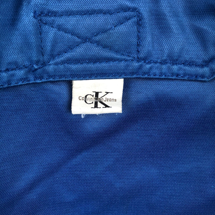90s-00'S Calvin Klein Anorak Parka, Men's XL equivalent, Vintage cotton blue type Vintage Second Hand