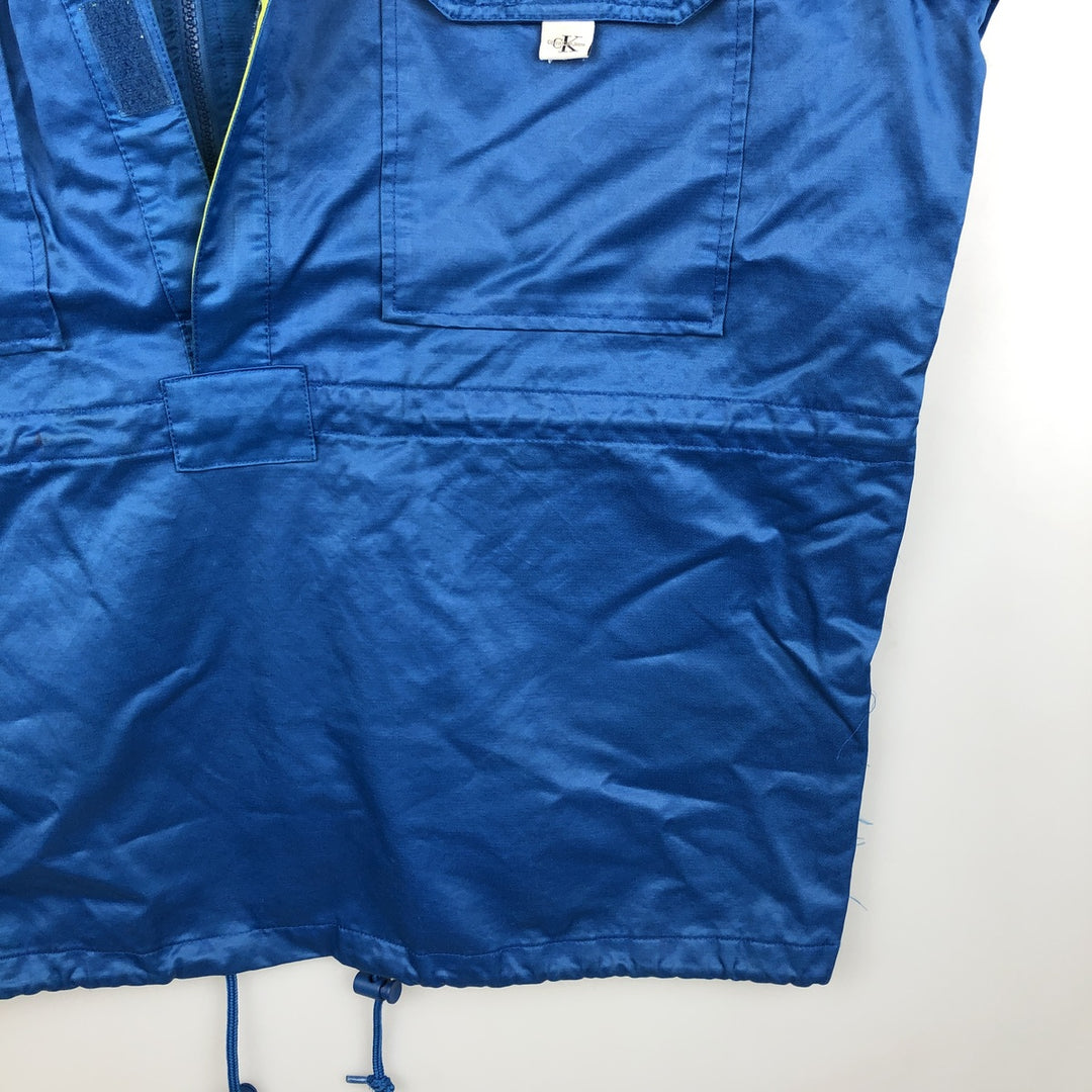 90s-00'S Calvin Klein Anorak Parka, Men's XL equivalent, Vintage cotton blue type Vintage Second Hand