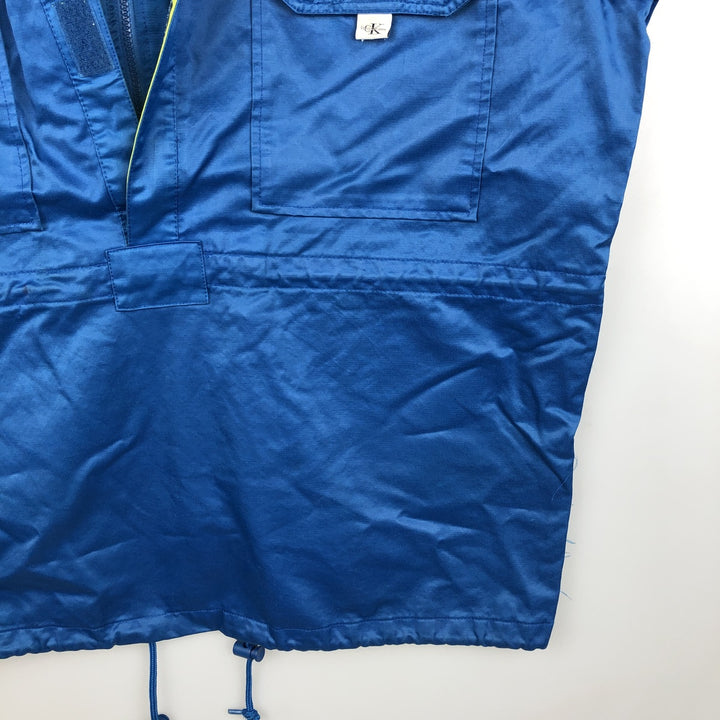 90s-00'S Calvin Klein Anorak Parka, Men's XL equivalent, Vintage cotton blue type Vintage Second Hand