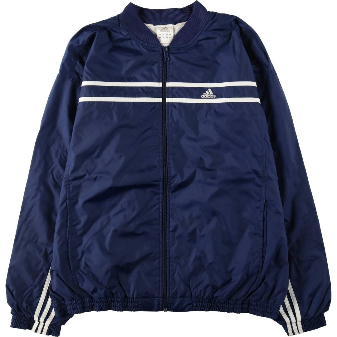 00'S Adidas nylon jacket, men's size L Nylon navy blue type Vintage Second Hand
