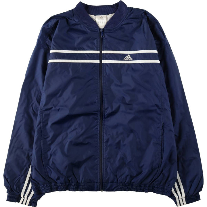 00'S Adidas nylon jacket, men's size L Nylon navy blue type Vintage Second Hand
