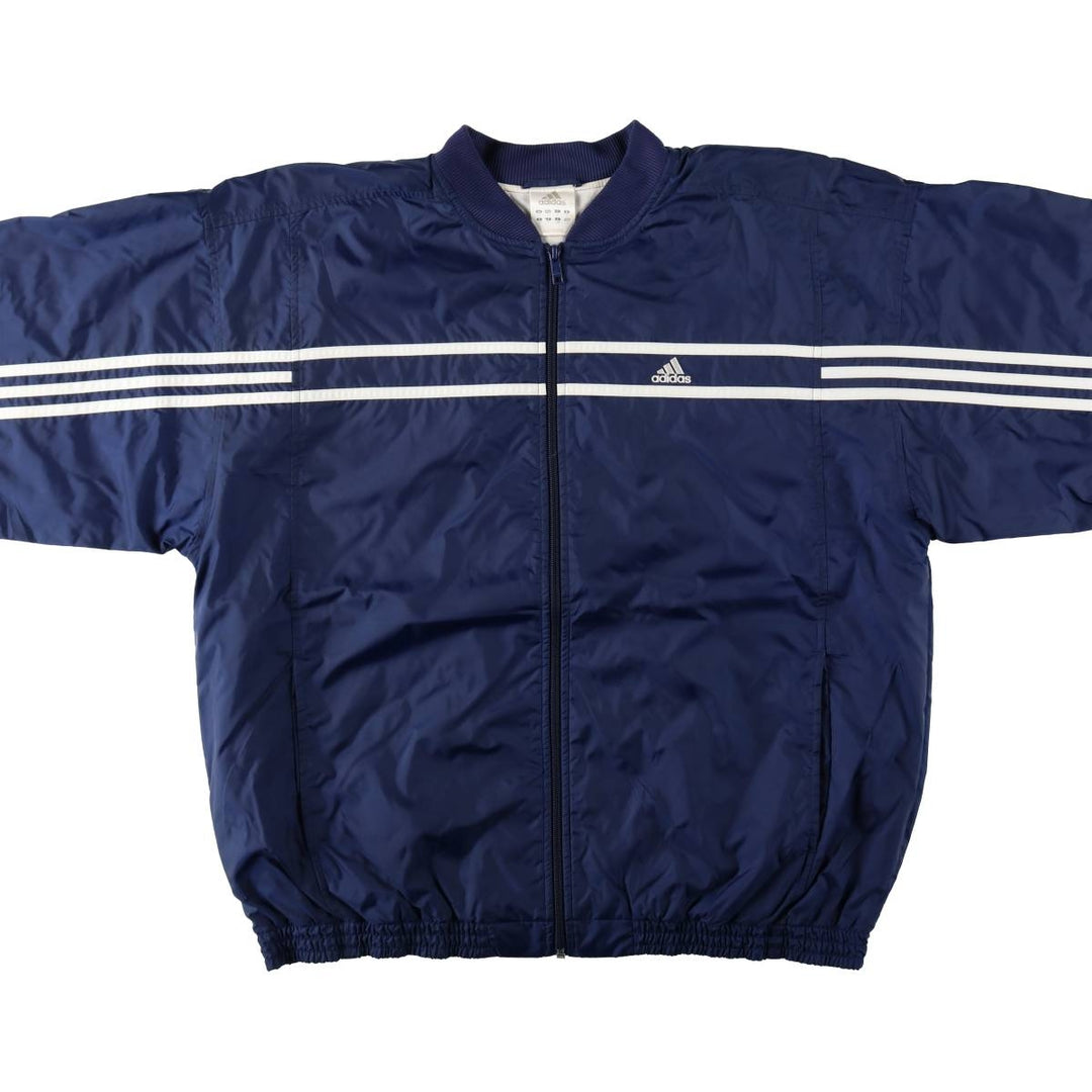 00'S Adidas nylon jacket, men's size L Nylon navy blue type Vintage Second Hand