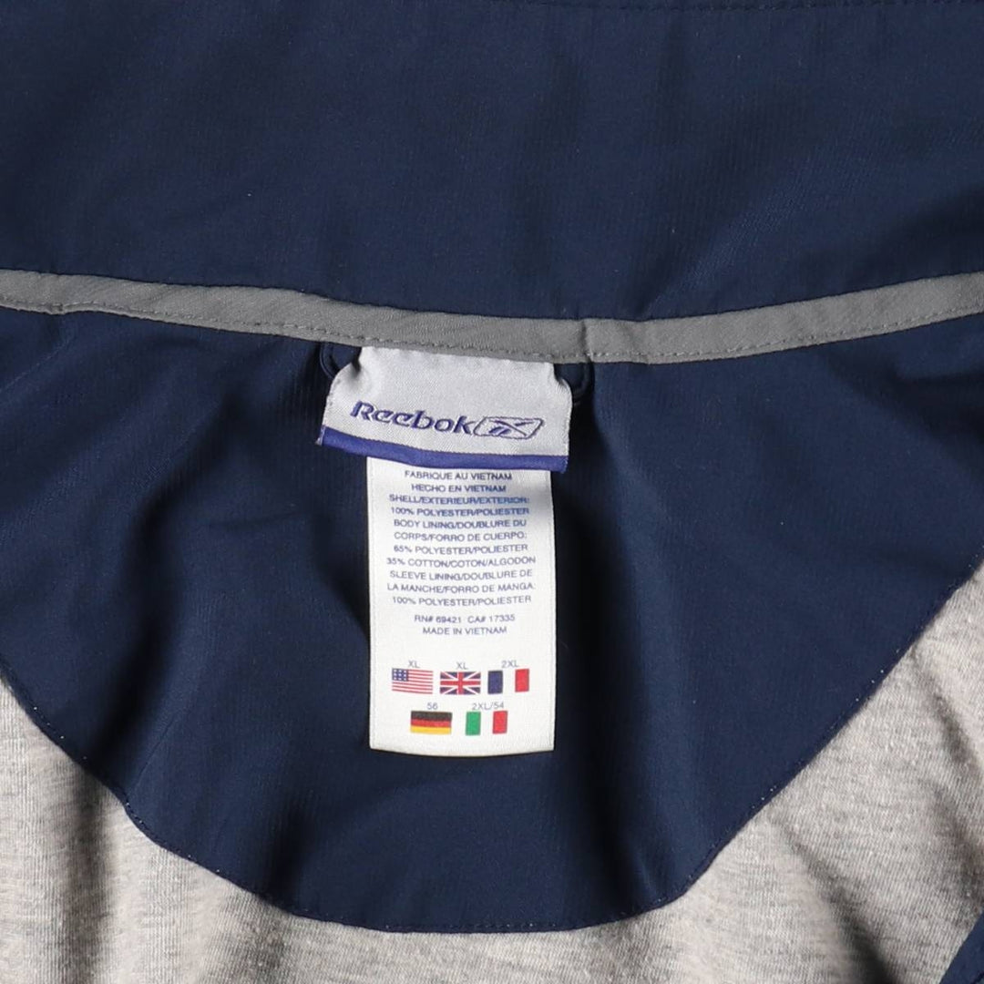Reebok Windbreaker Men's XL polyester navy blue type Vintage Second Hand