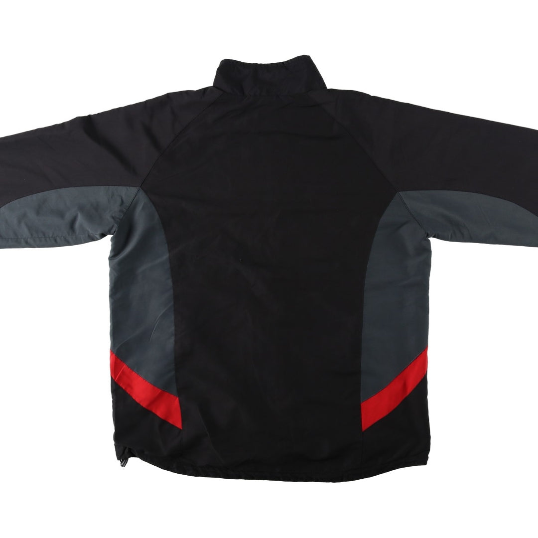 PREMIER LEAGE MANCHESTER UNITED FC Windbreaker (Men's XL equivalent) polyester black type Vintage Second Hand