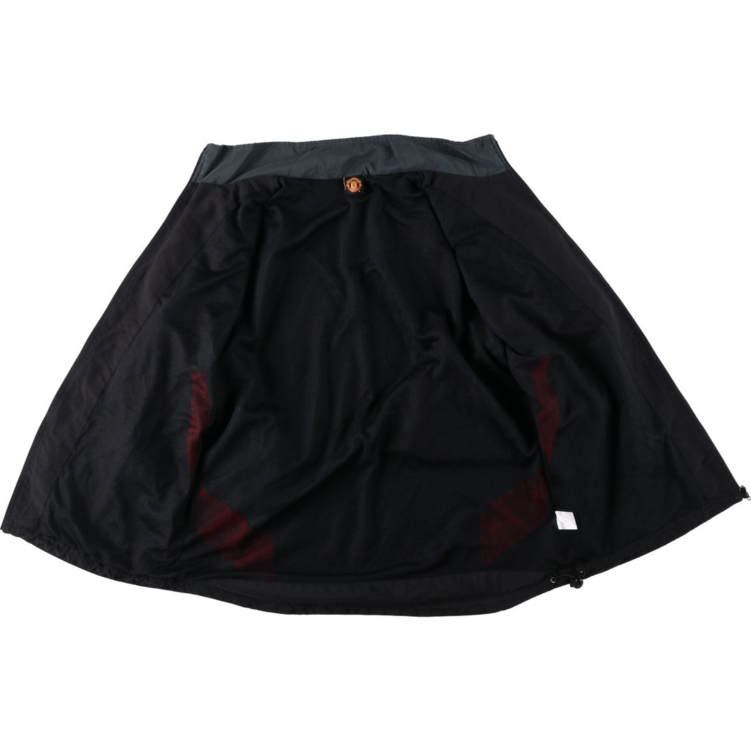 PREMIER LEAGE MANCHESTER UNITED FC Windbreaker (Men's XL equivalent) polyester black type Vintage Second Hand