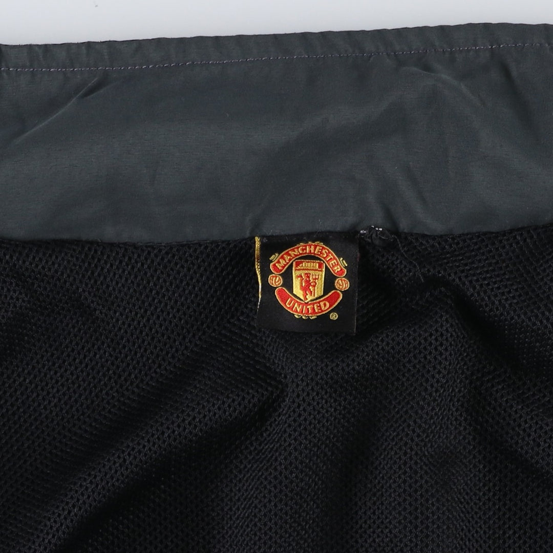 PREMIER LEAGE MANCHESTER UNITED FC Windbreaker (Men's XL equivalent) polyester black type Vintage Second Hand