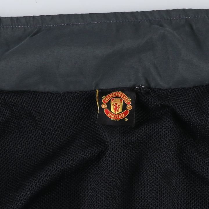 PREMIER LEAGE MANCHESTER UNITED FC Windbreaker (Men's XL equivalent) polyester black type Vintage Second Hand