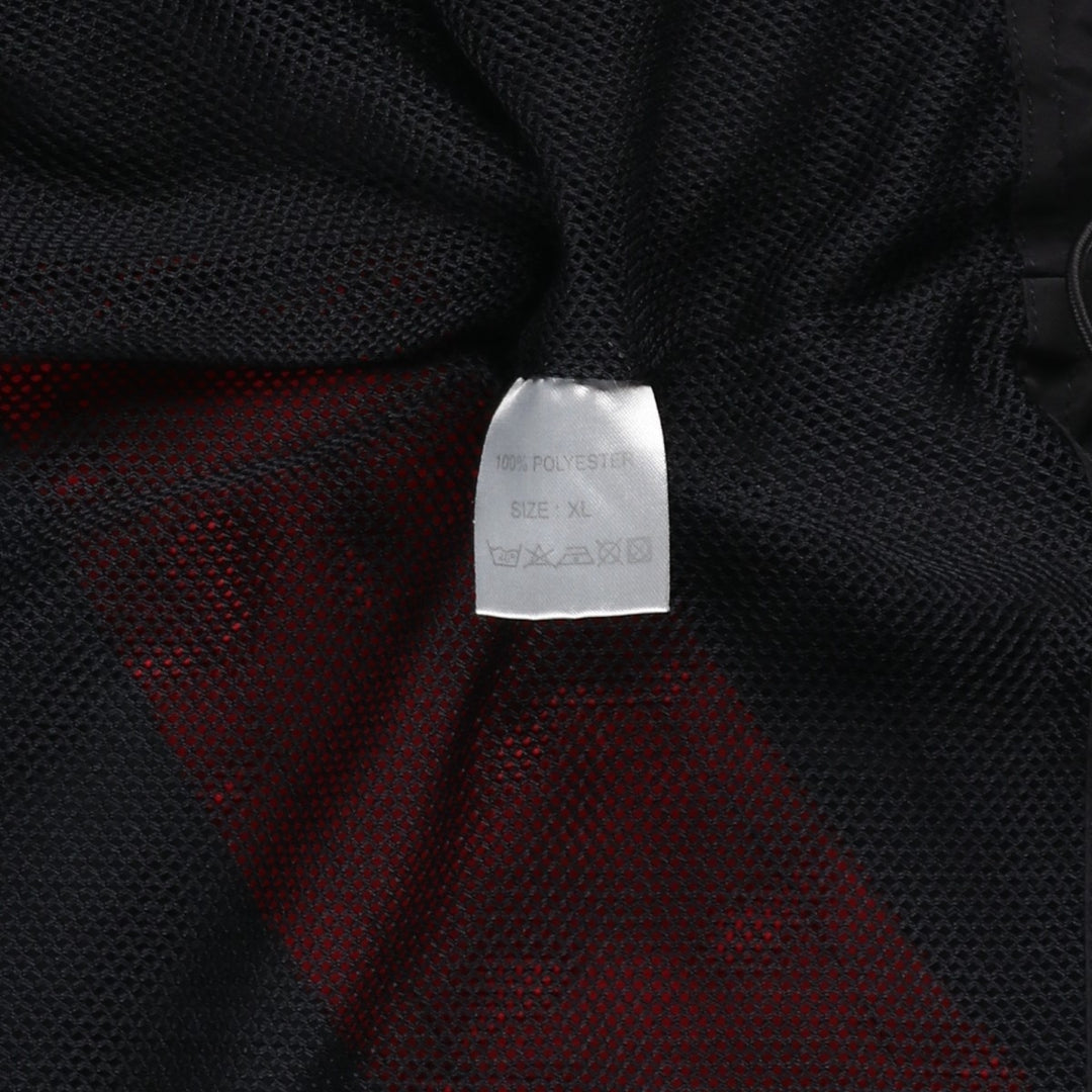 PREMIER LEAGE MANCHESTER UNITED FC Windbreaker (Men's XL equivalent) polyester black type Vintage Second Hand