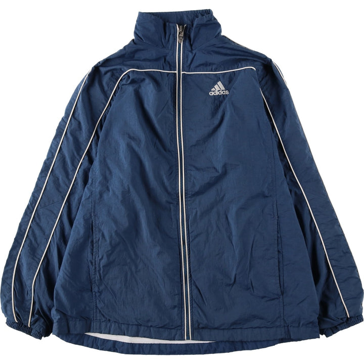 90s~00'S Adidas nylon jacket, men's size L, vintage Nylon navy blue type Vintage Second Hand