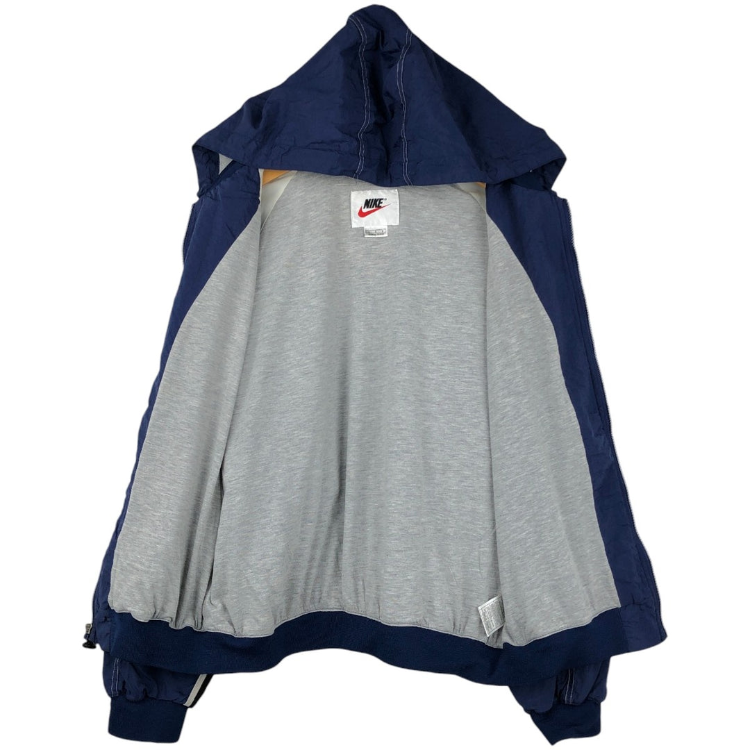 90'S Nike Nylon Parka, Men's Size L, Vintage Nylon Navy blue Vintage Second Hand