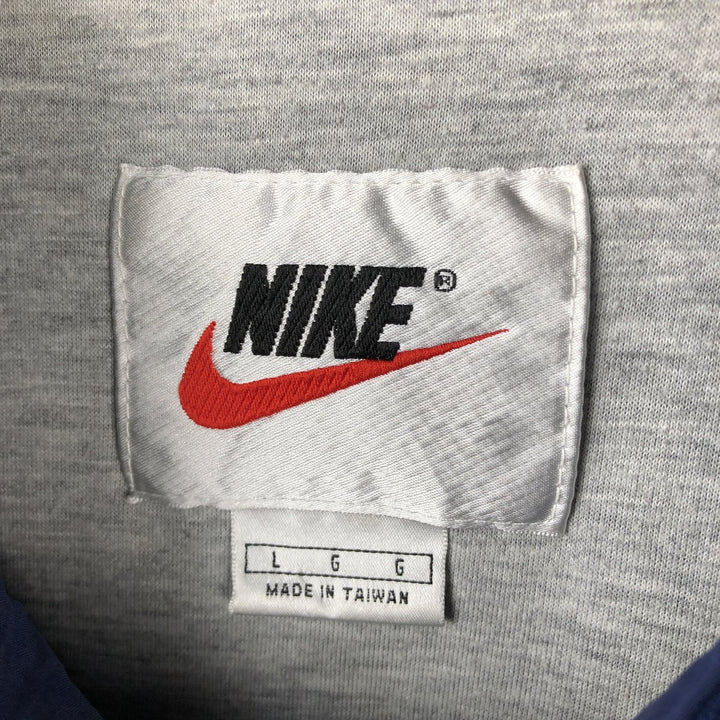 90'S Nike Nylon Parka, Men's Size L, Vintage Nylon Navy blue Vintage Second Hand
