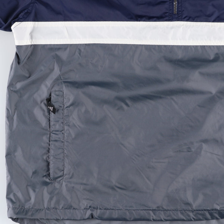 Vintage 90'S Adidas half-zip nylon pullover, men's size XL Nylon navy blue type Vintage Second Hand