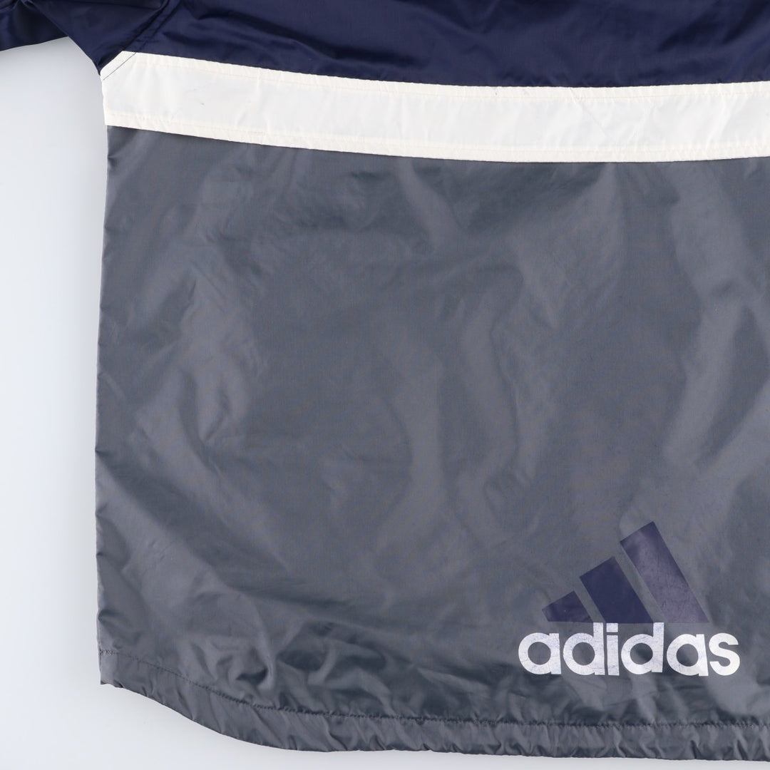 Vintage 90'S Adidas half-zip nylon pullover, men's size XL Nylon navy blue type Vintage Second Hand