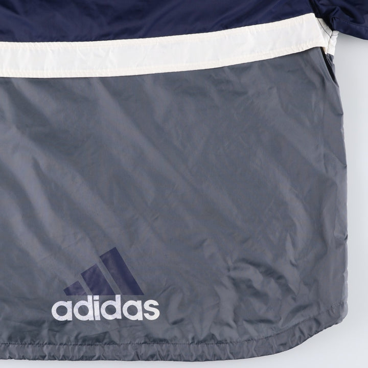 Vintage 90'S Adidas half-zip nylon pullover, men's size XL Nylon navy blue type Vintage Second Hand