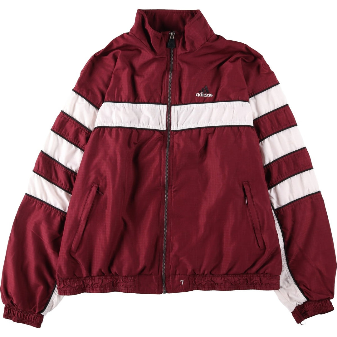 90'S Adidas Windbreaker Men's Size L Vintage polyester burgundy type Vintage Second Hand