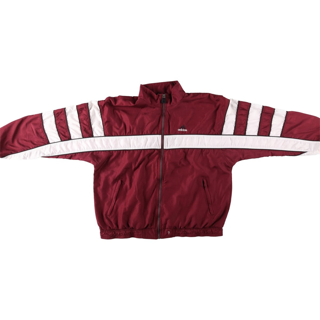 90'S Adidas Windbreaker Men's Size L Vintage polyester burgundy type Vintage Second Hand