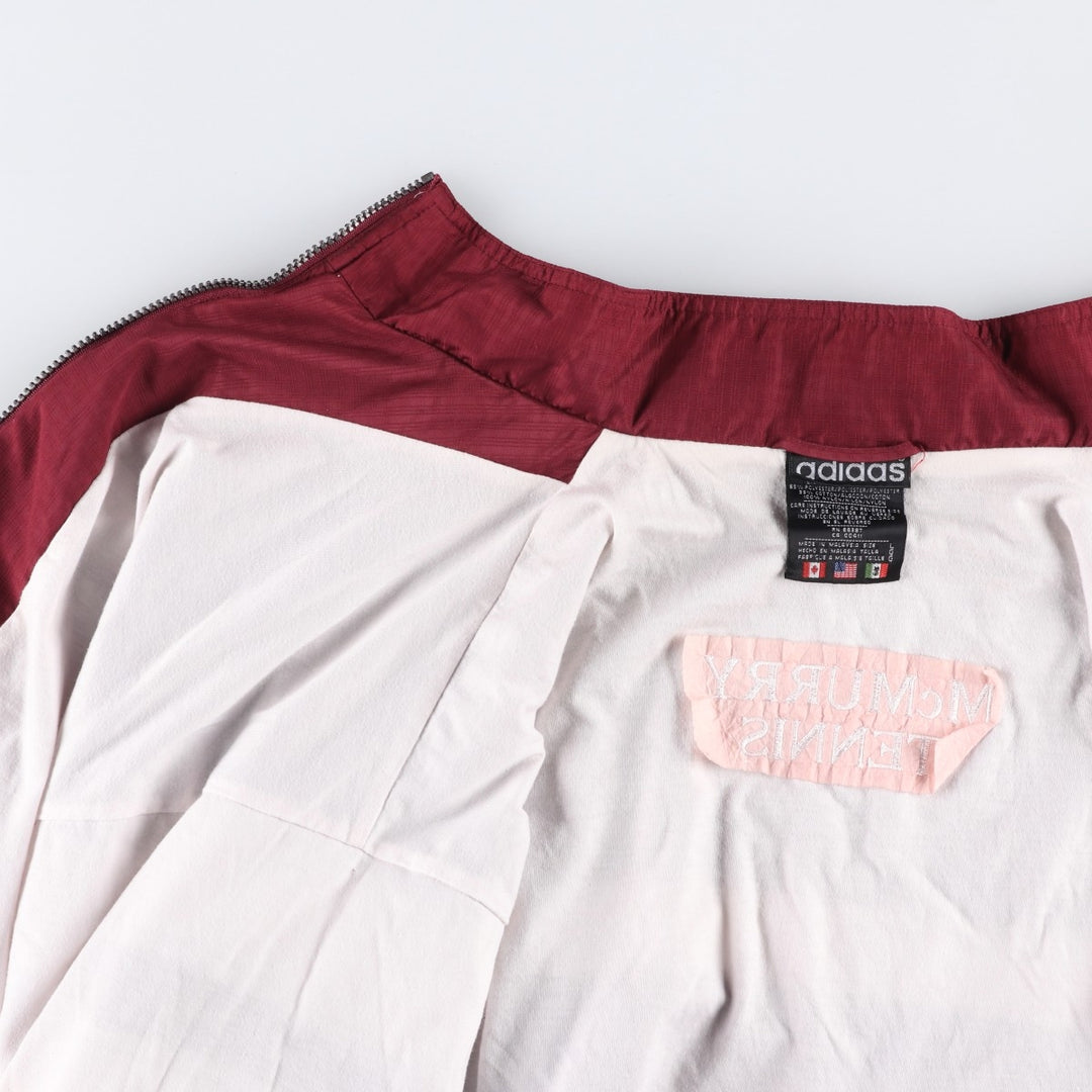 90'S Adidas Windbreaker Men's Size L Vintage polyester burgundy type Vintage Second Hand