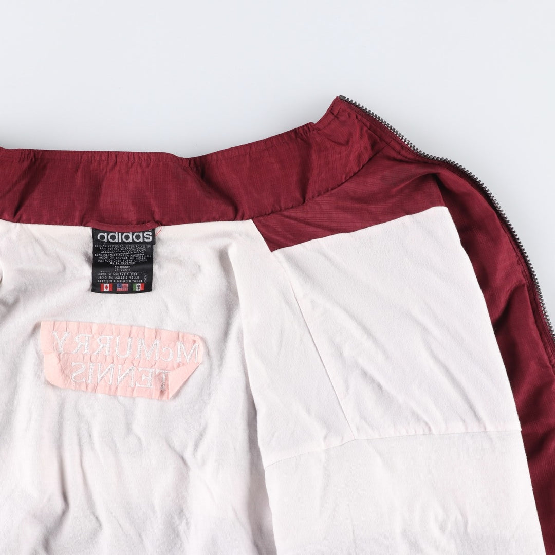 90'S Adidas Windbreaker Men's Size L Vintage polyester burgundy type Vintage Second Hand