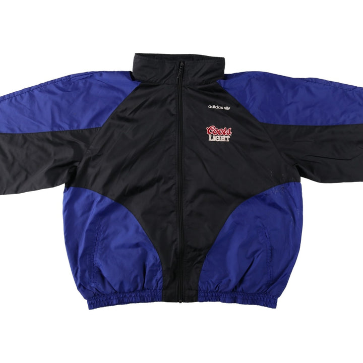 90'S Adidas nylon jacket, men's size XL (approx.) Nylon black type Vintage Second Hand