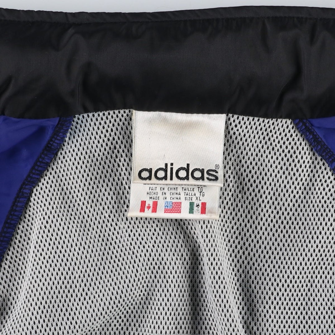 90'S Adidas nylon jacket, men's size XL (approx.) Nylon black type Vintage Second Hand
