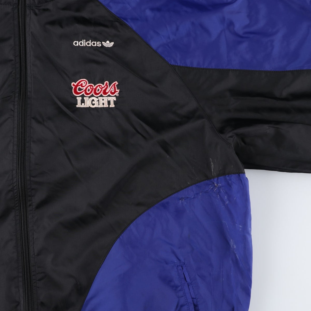 90'S Adidas nylon jacket, men's size XL (approx.) Nylon black type Vintage Second Hand