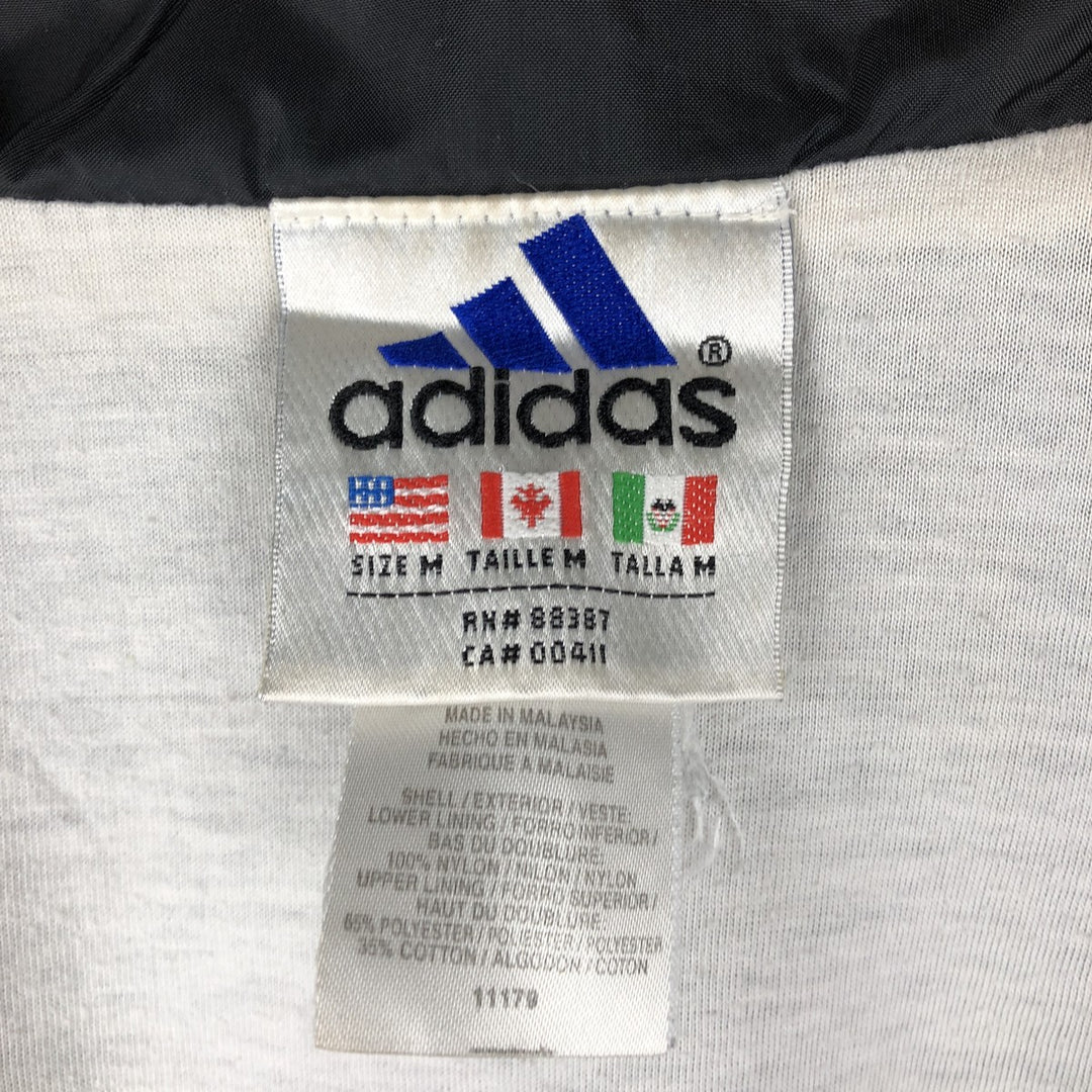 Adidas nylon jacket, men's size M (approx.) Nylon black type Vintage Second Hand
