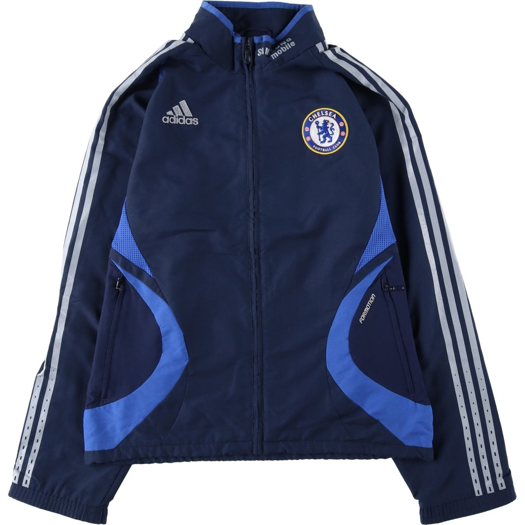 2000'S Adidas Premier League Chelsea FC Windbreaker, Men's Size S (approx.) polyester navy blue type Vintage Second Hand