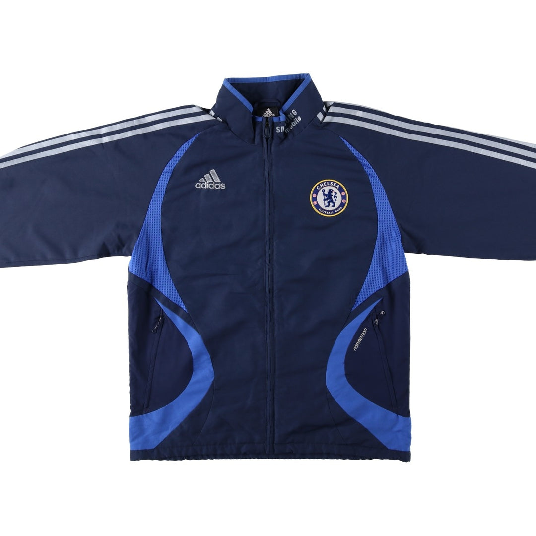 2000'S Adidas Premier League Chelsea FC Windbreaker, Men's Size S (approx.) polyester navy blue type Vintage Second Hand