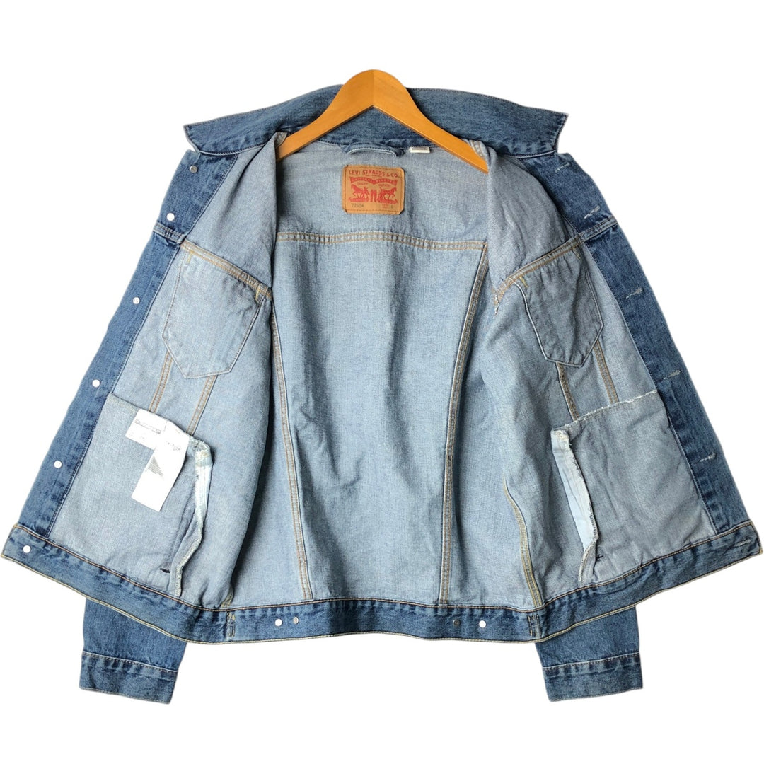 Levi's 72334 denim jacket, denim jacket, men's size L cotton blue type Vintage Second Hand