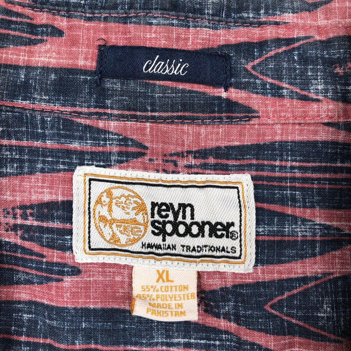 Reyn Spooner Replica Gold Tag All-Over Surfboard Pattern Button-Down Hawaiian Aloha Shirt Box Shirt Men's XL Equivalent cotton burgundy type Vintage Second Hand