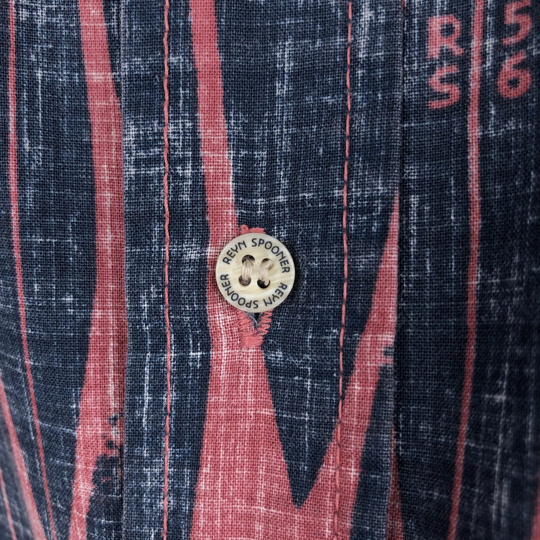 Reyn Spooner Replica Gold Tag All-Over Surfboard Pattern Button-Down Hawaiian Aloha Shirt Box Shirt Men's XL Equivalent cotton burgundy type Vintage Second Hand