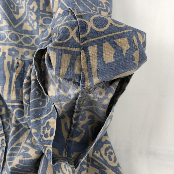 90'S Reyn Spooner Commemorative Classics all-over print Hawaiian Aloha shirt, boxy style, made in Hawaii, men's size L equivalent. cotton blue type Vintage Second Hand