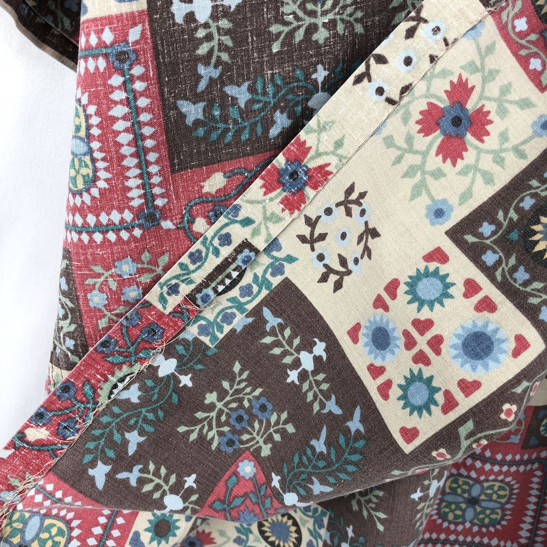90'S Reyn Spooner Swimsuit Tag All-Over Print Pullover Button-Down Hawaiian Aloha Shirt Box Shirt Men's XL Size cotton red type Vintage Second Hand