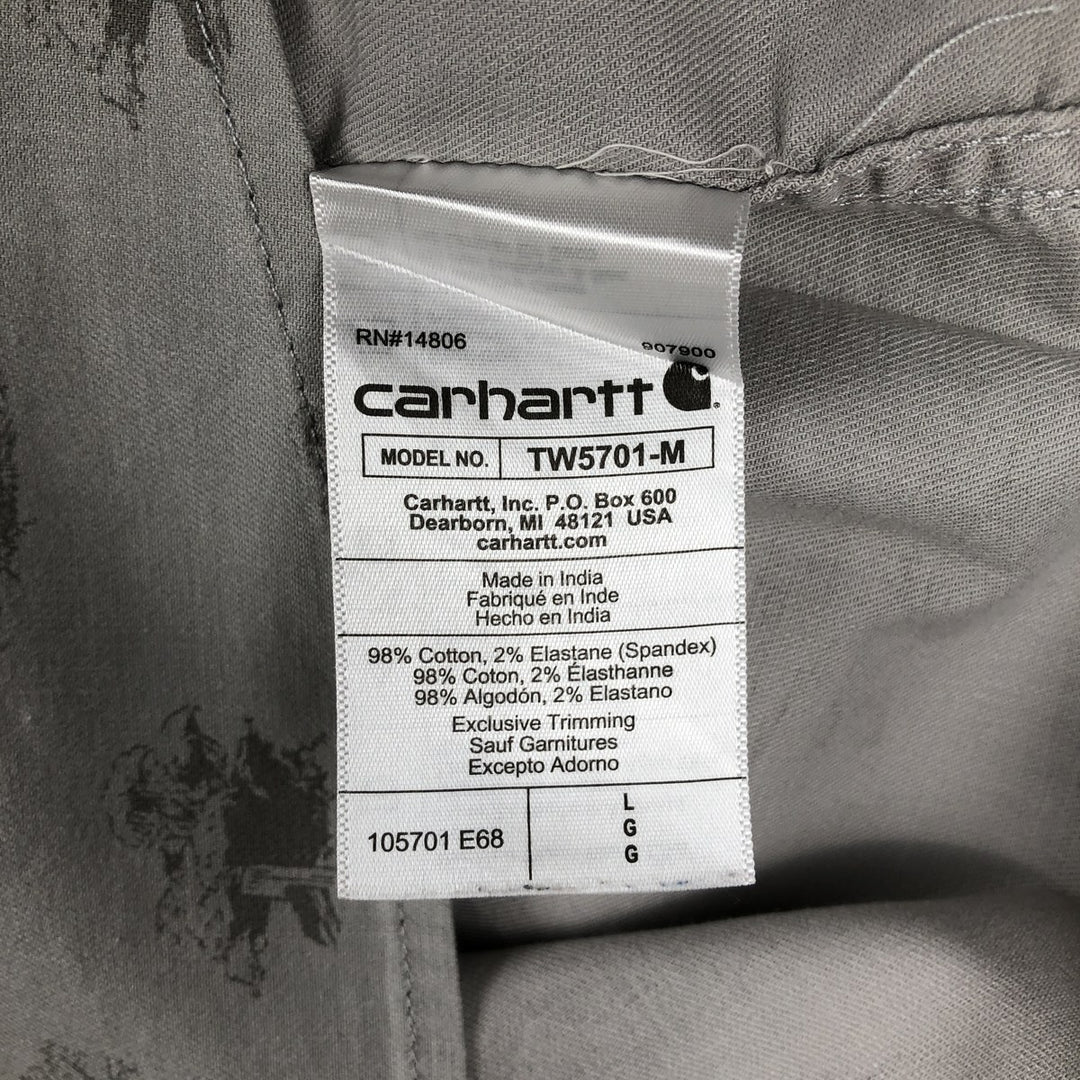 Carhartt Relaxed Fit All-Over Print Hawaiian Aloha Shirt, Men's Size L (approx.) cotton gray type Vintage Second Hand