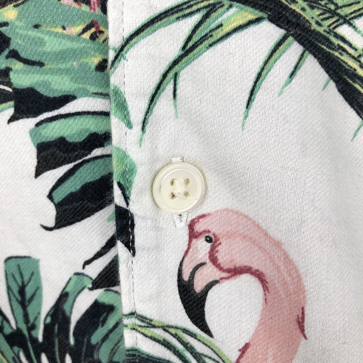 Levi's Relaxed Open Collar All-Over Print Hawaiian Aloha Shirt, Boxy Shirt, Men's Size L (approx.) cotton white type Vintage Second Hand