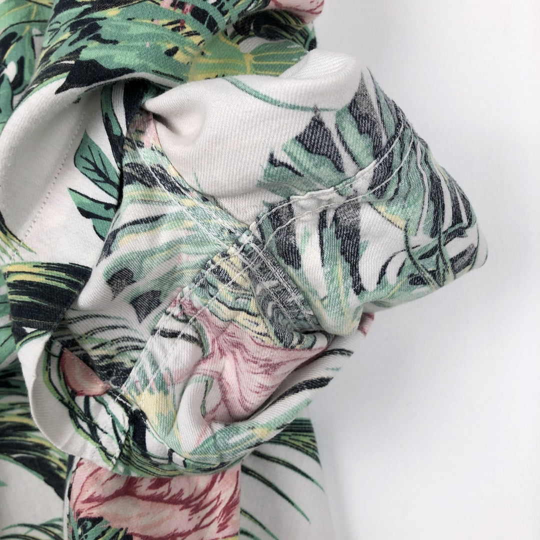 Levi's Relaxed Open Collar All-Over Print Hawaiian Aloha Shirt, Boxy Shirt, Men's Size L (approx.) cotton white type Vintage Second Hand