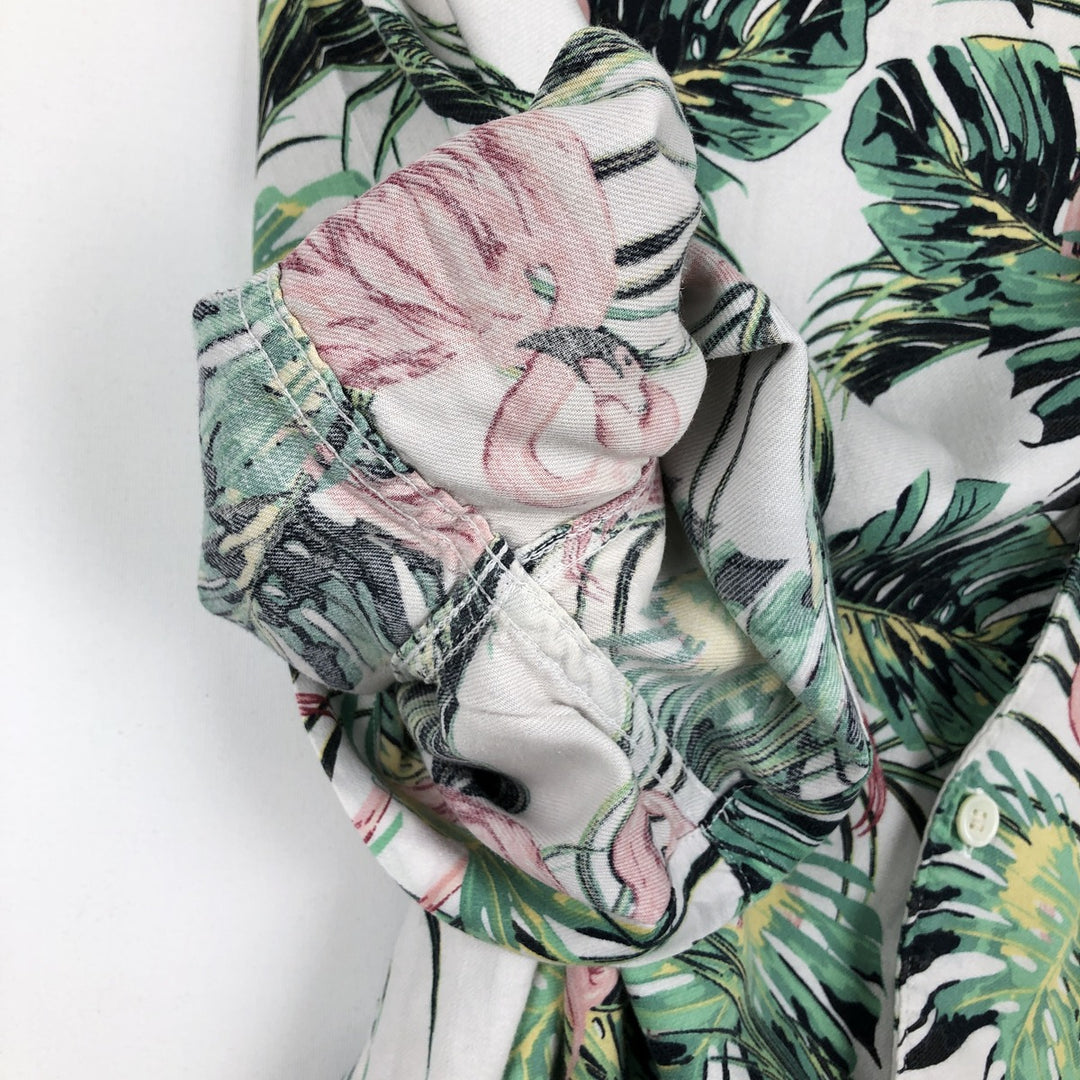 Levi's Relaxed Open Collar All-Over Print Hawaiian Aloha Shirt, Boxy Shirt, Men's Size L (approx.) cotton white type Vintage Second Hand