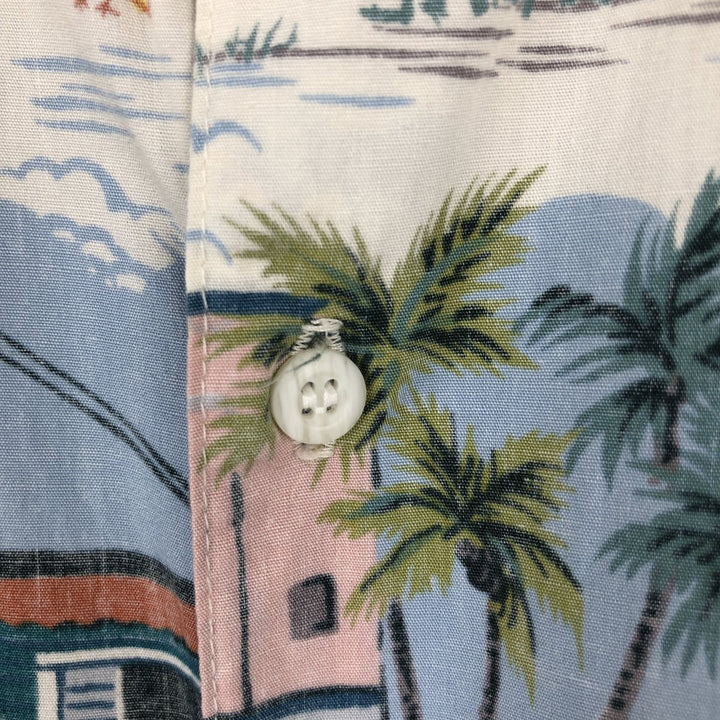 80s-90'S Reyn Spooner Diamond Head Tag All-Over Print Aloha Shirt, Boxy Shirt, Men's XL Equivalent, Vintage cotton white type Vintage Second Hand