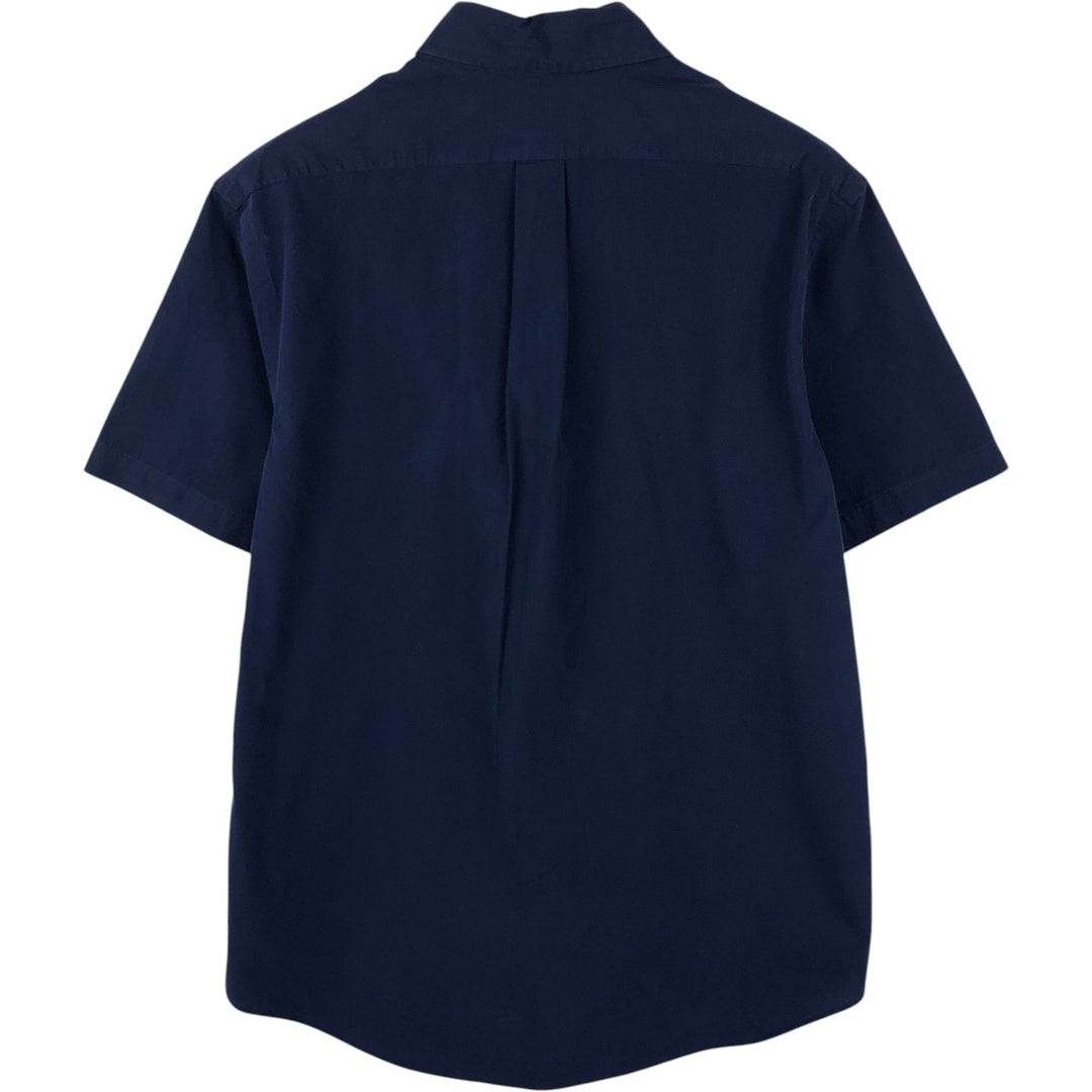 Ralph Lauren CUSTOM FIT Short-Sleeve Button-Down Shirt, Men's Size L (approx.) cotton navy blue type Vintage Second Hand