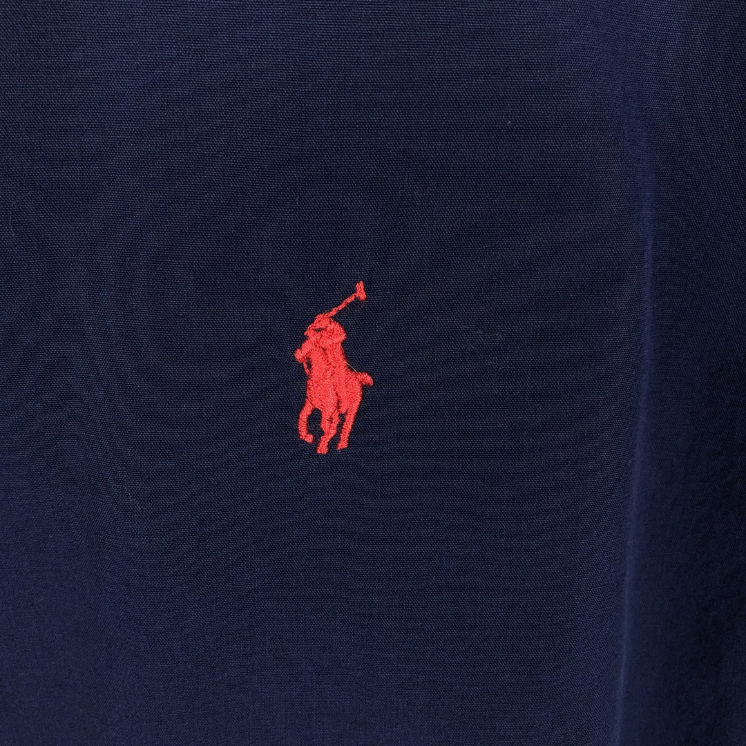 Ralph Lauren CUSTOM FIT Short-Sleeve Button-Down Shirt, Men's Size L (approx.) cotton navy blue type Vintage Second Hand