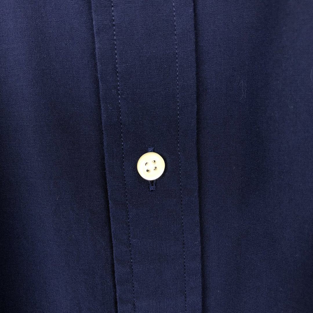 Ralph Lauren CUSTOM FIT Short-Sleeve Button-Down Shirt, Men's Size L (approx.) cotton navy blue type Vintage Second Hand
