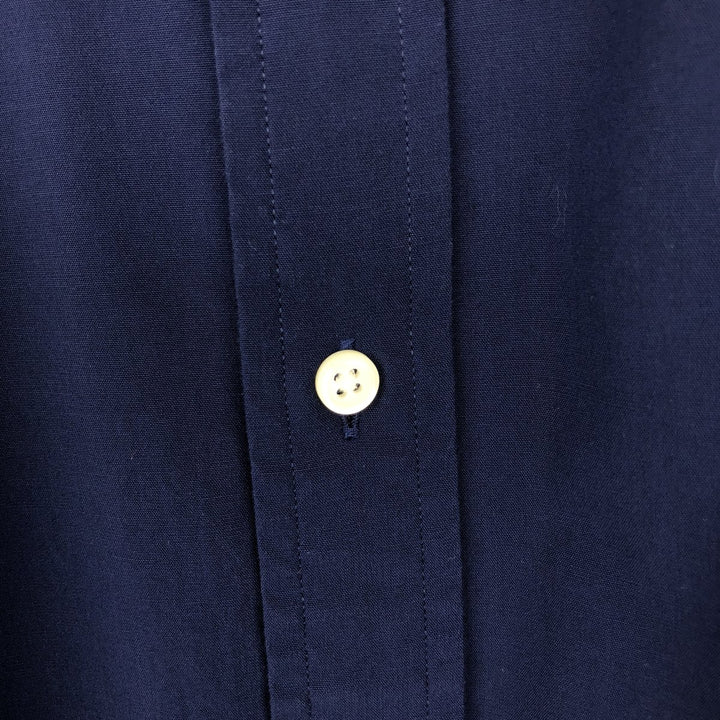 Ralph Lauren CUSTOM FIT Short-Sleeve Button-Down Shirt, Men's Size L (approx.) cotton navy blue type Vintage Second Hand