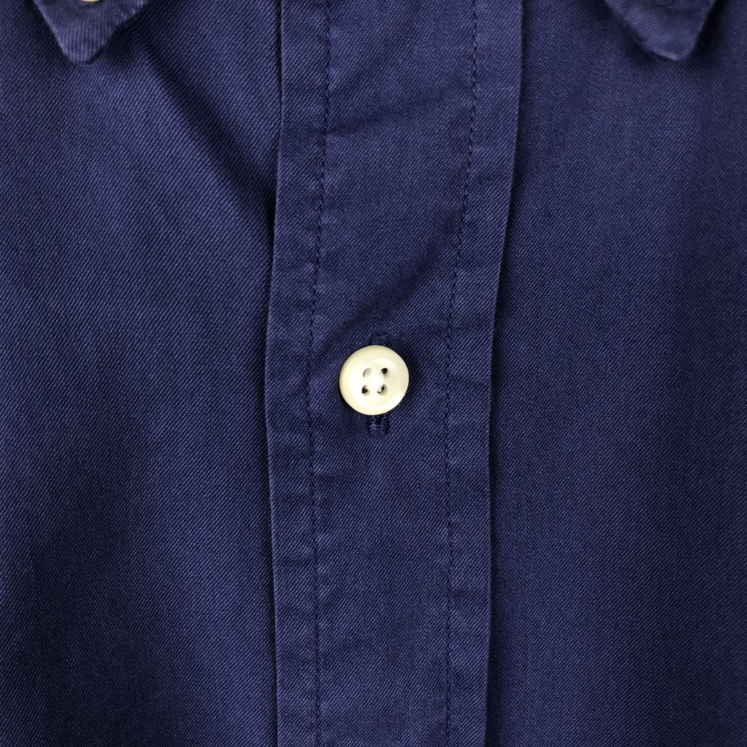 Ralph Lauren Featherweight Twill Short-Sleeve Button-Down Shirt, Men's Size XXL (approx.) cotton purple type Vintage Second Hand